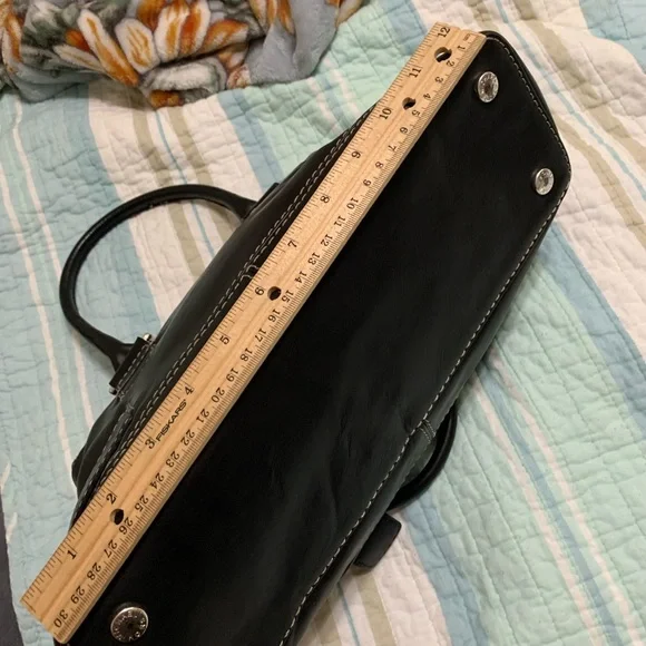 Michael Kors❤️🎁classic📌rare beautiful vintage📌Black Leather satchel - Picture 11 of 16